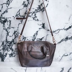 Cole Haan pewter satchel